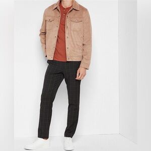 ✨ Express Neutral Print Slim Plaid Drawstring Dress Pant Medium ✨